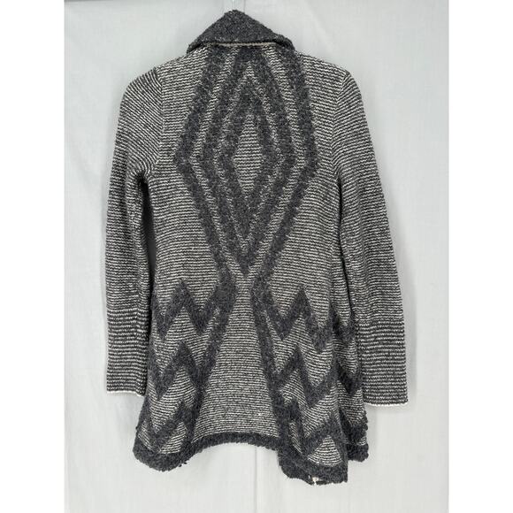 Angel North Anthropologie Cardigan Sweater Small Gray Wool Western Cozy Open - Picture 4 of 6